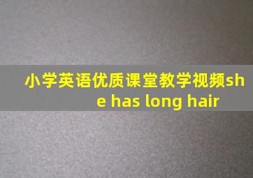 小学英语优质课堂教学视频she has long hair